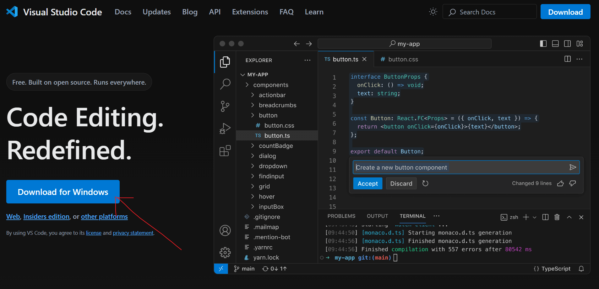 Visual Studio Code 官方下载页面