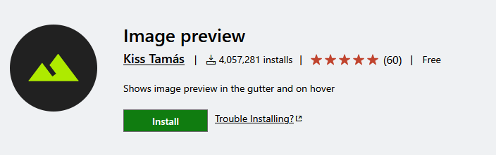 Visual Studio Code Image Preview 扩展页面